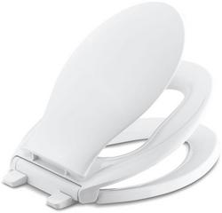 Elongated Closed Front Toilet Seat in White