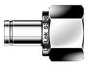 3/8 x 1/4 in. OD Tube x FNPT 316 and 316L Stainless Steel Double Ferrule Nut Reducing Adapter