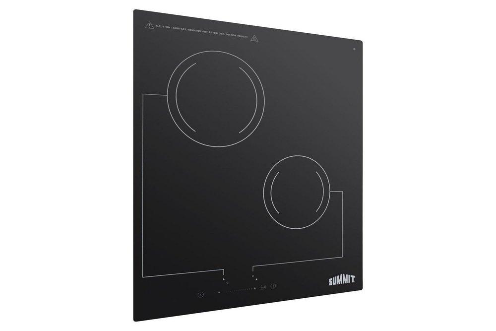 2-BURNER 220V RADIANT COOKTOP WITH DIGITAL TOUCH CONTROLS & BLACK GLASS SURFACE 