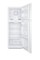 COUNTER DEPTH FROST-FREE REFRIGERATOR-FREEZER IN WHITE WITH A 26 FOOTPRINT REVERSIBLE DOORS & A COMBINATION LOCK 