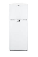 COUNTER DEPTH FROST-FREE REFRIGERATOR-FREEZER IN WHITE WITH A 26 FOOTPRINT REVERSIBLE DOORS & A COMBINATION LOCK 