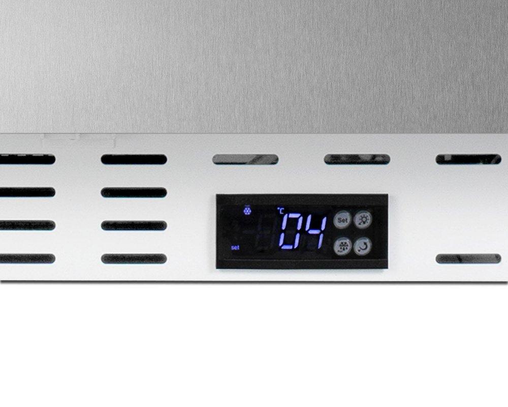 21 WIDE BUILT-IN UNDERCOUNTER ADA COMPLIANT COMMERCIAL ALL-REFRIGERATOR WITH STAINLESS STEEL DOOR FRONT LOCK & WHITE CABINET 