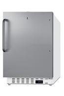 21 WIDE BUILT-IN UNDERCOUNTER ADA COMPLIANT COMMERCIAL ALL-REFRIGERATOR WITH STAINLESS STEEL DOOR FRONT LOCK & WHITE CABINET 