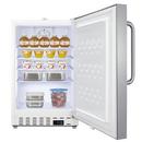 21 WIDE BUILT-IN UNDERCOUNTER ADA COMPLIANT COMMERCIAL ALL-REFRIGERATOR WITH STAINLESS STEEL DOOR FRONT LOCK & WHITE CABINET 
