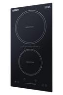 1800W 115V 12 WIDE 2-ZONE BUILT-IN INDUCTION COOKTOP IN BLACK GLASS WITH TOUCH CONTROLS & PRE-INSTALLED POWER CORD 