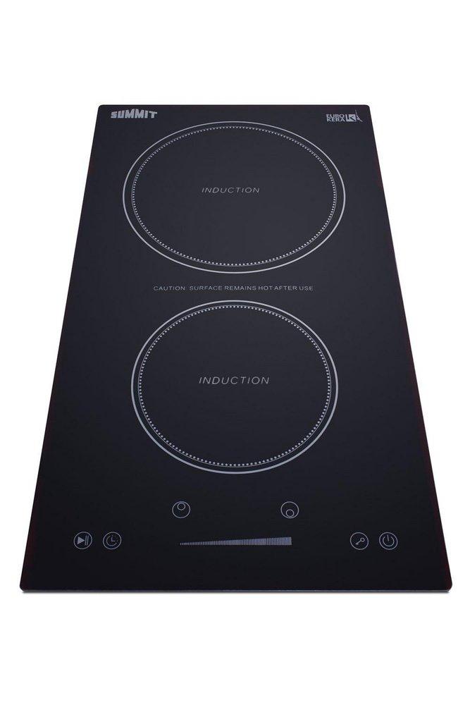 1800W 115V 12 WIDE 2-ZONE BUILT-IN INDUCTION COOKTOP IN BLACK GLASS WITH TOUCH CONTROLS & PRE-INSTALLED POWER CORD 