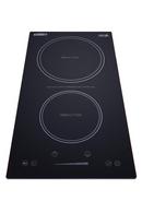 1800W 115V 12 WIDE 2-ZONE BUILT-IN INDUCTION COOKTOP IN BLACK GLASS WITH TOUCH CONTROLS & PRE-INSTALLED POWER CORD 