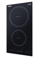 3600W 208-240V 12 WIDE 2-ZONE BUILT-IN INDUCTION COOKTOP IN BLACK GLASS WITH TOUCH CONTROLS & POWER BOOST 