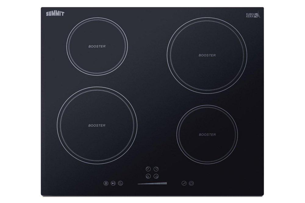 7200W 208-240V 24 WIDE 4-ZONE BUILT-IN INDUCTION COOKTOP IN BLACK GLASS WITH TOUCH CONTROLS & POWER BOOST 