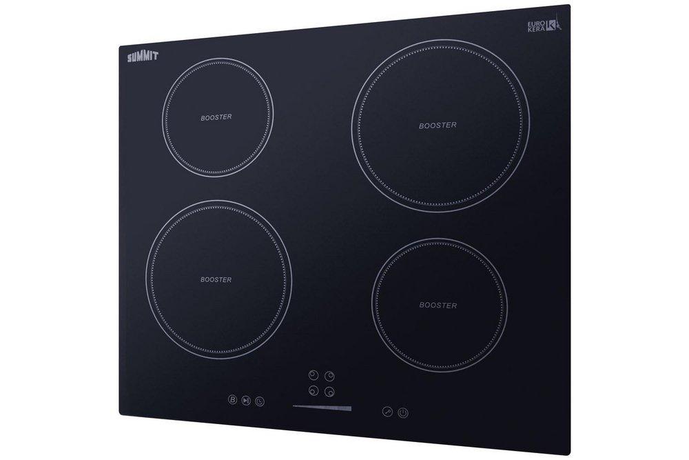 7200W 208-240V 24 WIDE 4-ZONE BUILT-IN INDUCTION COOKTOP IN BLACK GLASS WITH TOUCH CONTROLS & POWER BOOST 