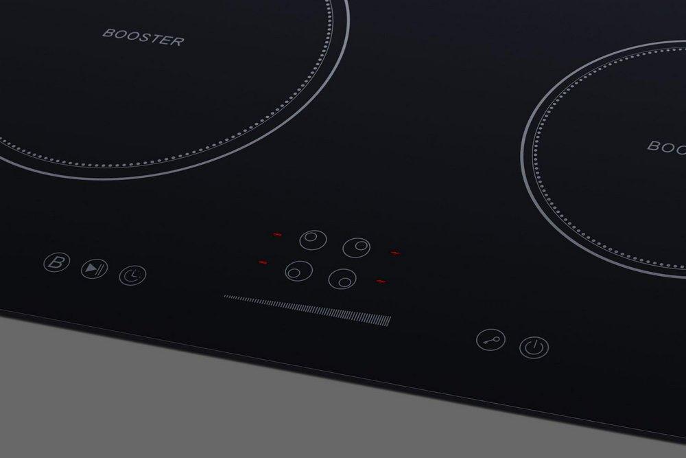 7200W 208-240V 24 WIDE 4-ZONE BUILT-IN INDUCTION COOKTOP IN BLACK GLASS WITH TOUCH CONTROLS & POWER BOOST 