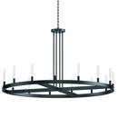 47 x 65-1/2 in. 2W 15-Light 1-Tier Integrated LED Chandelier in Black