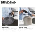 KOHLER Polished Chrome Single Handle Pull Out Kitchen Faucet 