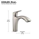 KOHLER Vibrant Stainless Single Handle Pull Out Kitchen Faucet 