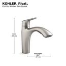 KOHLER Vibrant&trade; Stainless Single Handle Pull Out Kitchen Faucet 