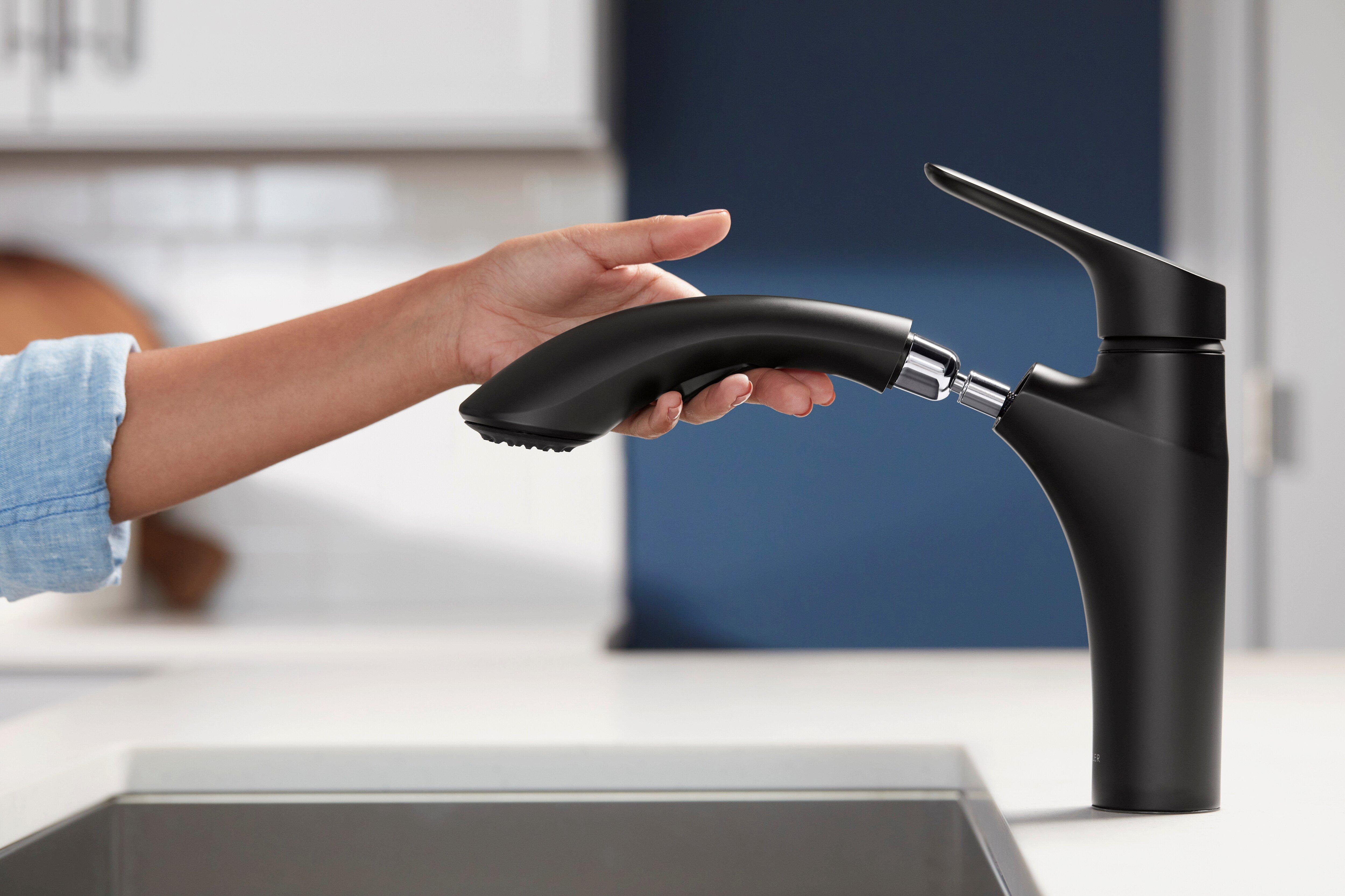 KOHLER Vibrant Stainless Single Handle Pull Out Kitchen Faucet 