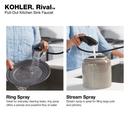 KOHLER Vibrant Stainless Single Handle Pull Out Kitchen Faucet 