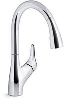 Single Handle Pull Down Kitchen Faucet in Polished Chrome