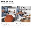 KOHLER Vibrant Stainless Single Handle Pull Down Kitchen Faucet 