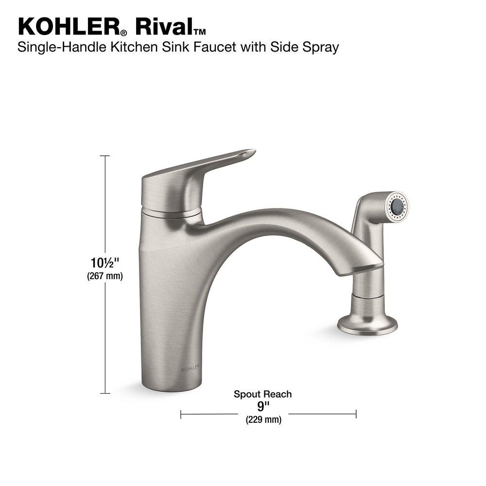 RIVAL SWING SPOUT W/ SIDE SPRAY 