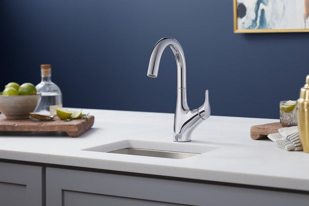 KOHLER Polished Chrome Single Handle Bar Faucet 