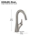 KOHLER Vibrant Stainless Single Handle Bar Faucet 