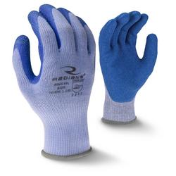 10G Crinkle Latex Palm Coated Gloves in Blue, XL