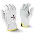 ANSI CUT LEVEL A5 WHITE GRAIN GOATSKIN DRIVER KEVLAR LINING KEYSTONE THUMB EN388: 3 5 3 4 