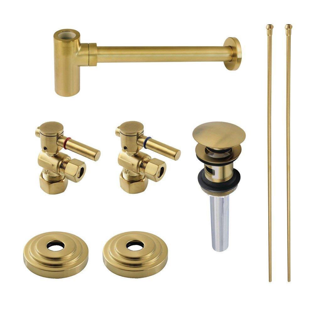 5/8 x 3/8 x 30 in Supply Kit in Brushed Brass 