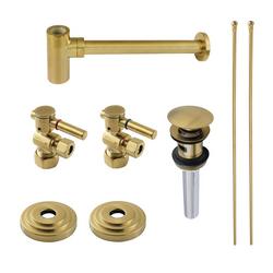5/8 x 3/8 x 30 in Supply Kit in Brushed Brass