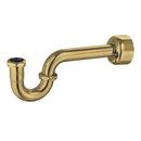 FAUCETURE CC8147 CIRCLET 1-1/4-INCH BRASS P-TRAP 18 GAUGE BRUSHED BRASS 