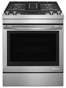 29-7/8 in. 6.4 cu. ft. 46200 BTU 4-Burner Sealed Dual Fuel Slide-In Range in Stainless Steel