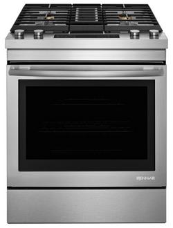 29-7/8 in. 6.4 cu. ft. 46200 BTU 4-Burner Sealed Dual Fuel Slide-In Range in Stainless Steel