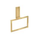 Rectangular Closed Towel Ring in Brushed Gold Optic