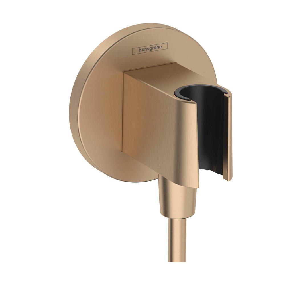 FIXFIT S WALL OUTLET WITH HANDSHOWER HOLDER IN BRUSHED BRONZE 