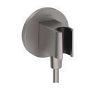 FIXFIT S WALL OUTLET WITH HANDSHOWER HOLDER IN BRUSHED BLACK CHROME 