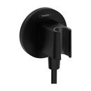 FIXFIT S WALL OUTLET WITH HANDSHOWER HOLDER IN MATTE BLACK 
