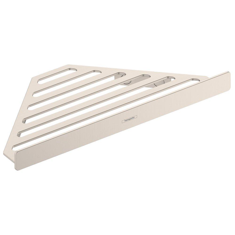 ADDSTORIS CORNER BASKET IN BRUSHED NICKEL 