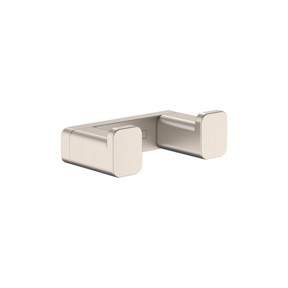 Hansgrohe Brushed Nickel 2-Hook Robe Hook 