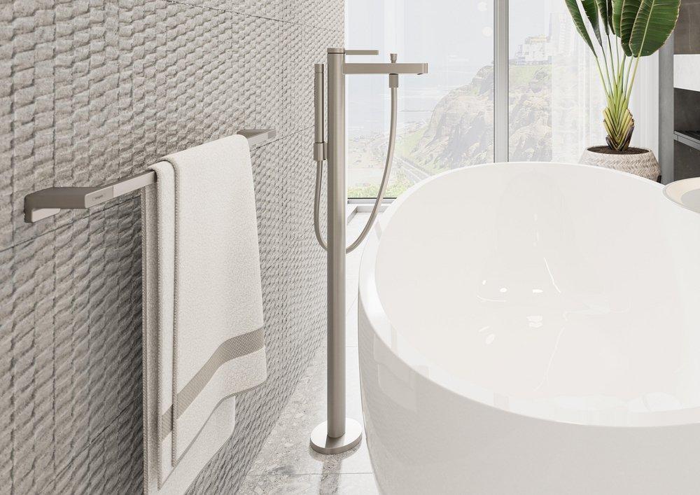 Hansgrohe Brushed Nickel Wall Toilet Tissue Holder 