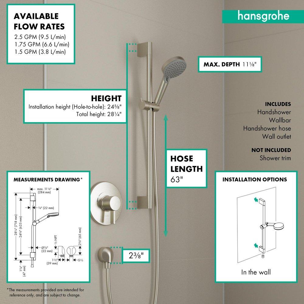 Multi Function Hand Shower in Brushed Nickel 