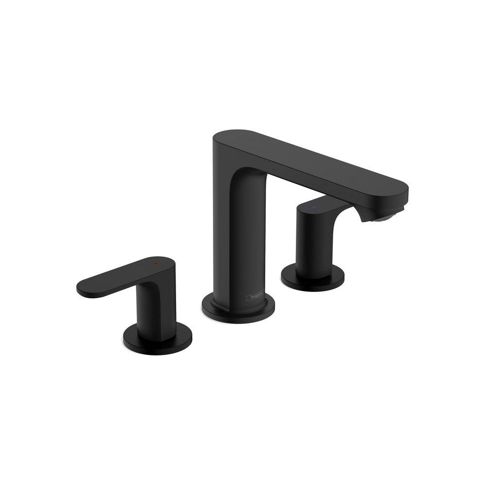 Two Handle Widespread Bathroom Sink Faucet in Matte Black 