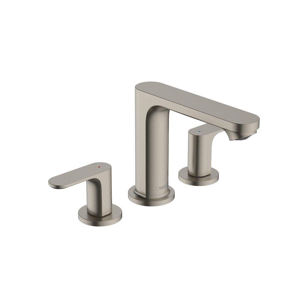 Two Handle Widespread Bathroom Sink Faucet in Brushed Nickel 