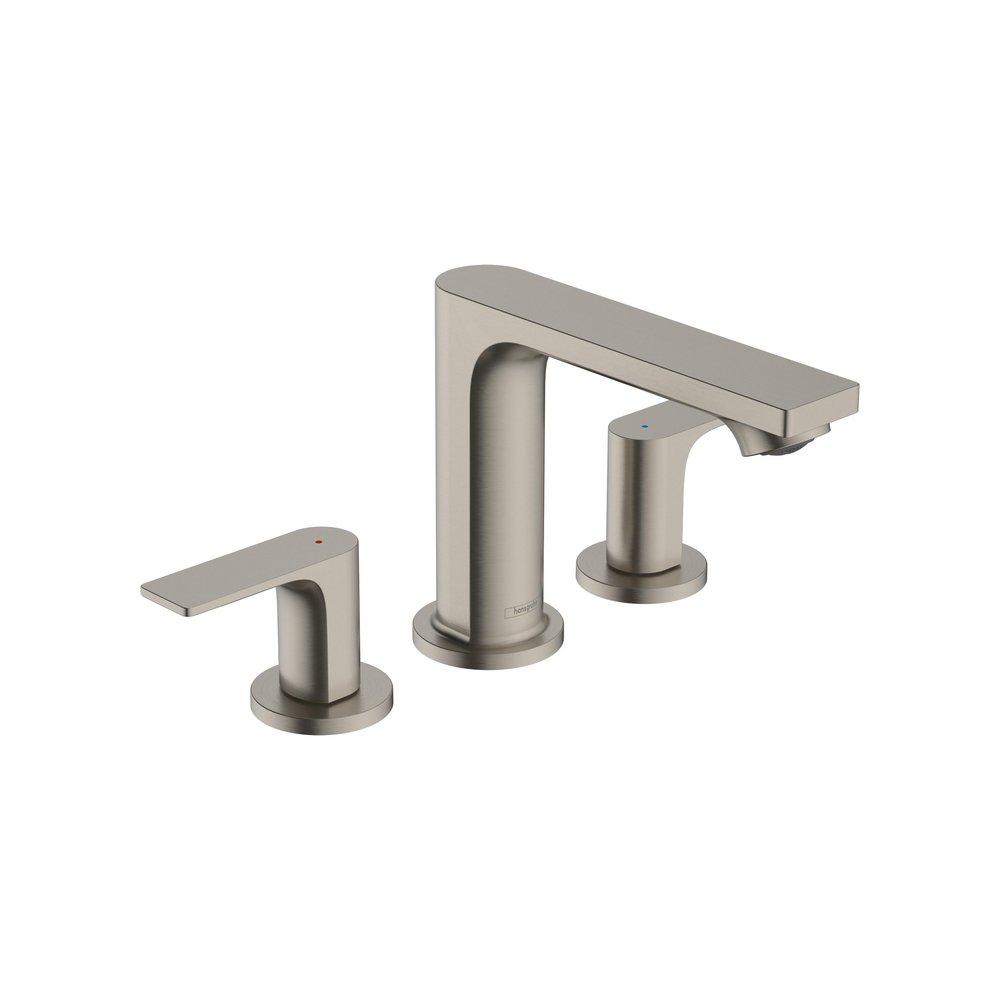 Two Handle Widespread Bathroom Sink Faucet in Brushed Nickel 