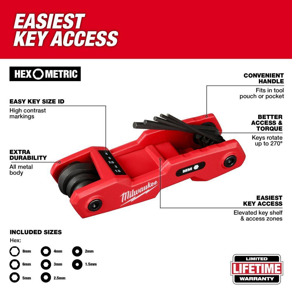 Milwaukee&reg; Red 4-57/100 in. Hex Key 