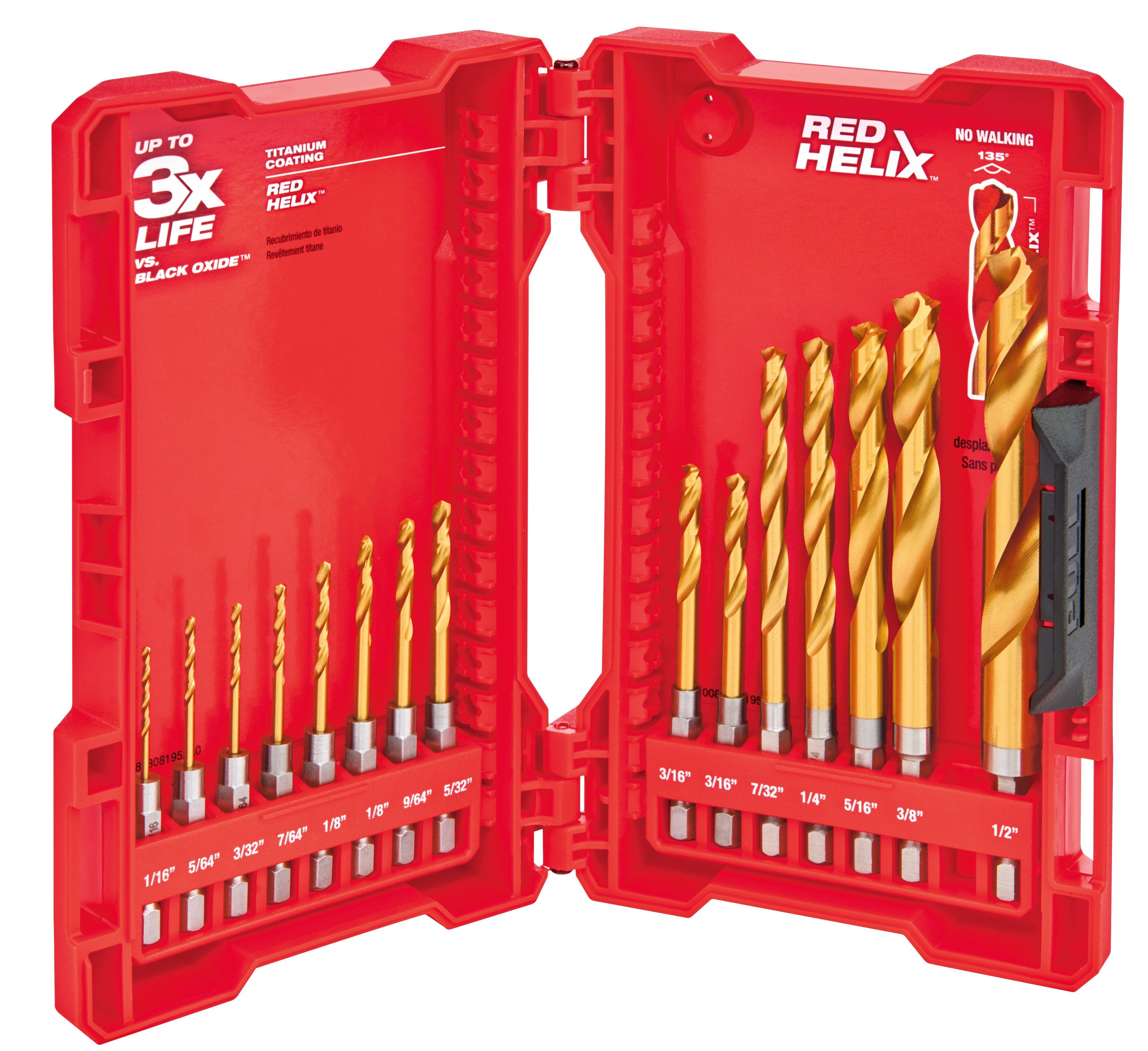 Milwaukee&reg; Red 1/16 - 1/2 x 1/2 in. Hex Driver 15-Piece 