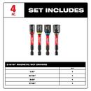 SHOCKWAVE IMPACT DUTY 2-9/16 MAGNETIC NUT DRIVER SET 4PC 