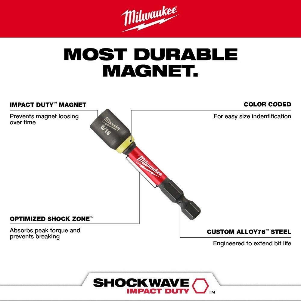 2-9/16 in. Alloy Steel Magnetic Nut Driver Set (4-Piece) 