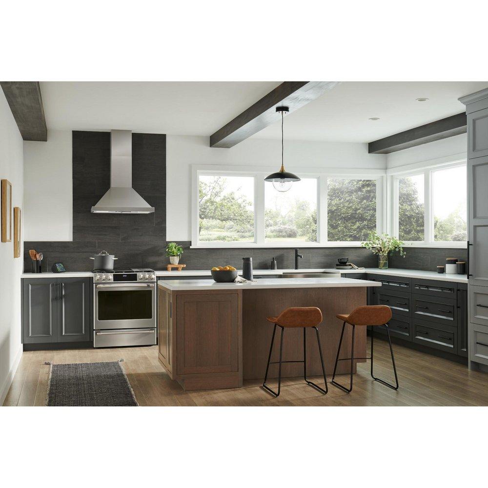 30 in. High Pyramid Chimney Range Hood in Stainless Steel 