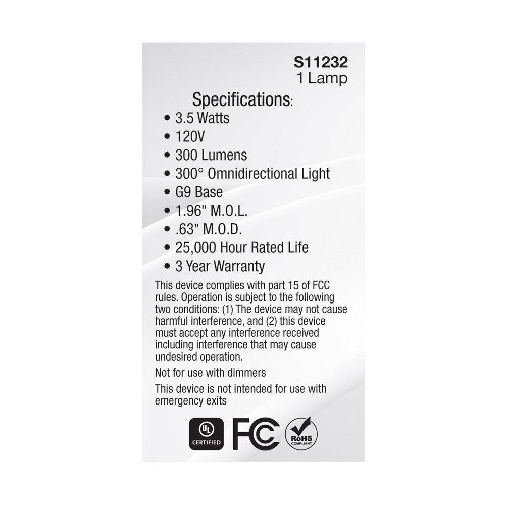 SATCO LED G9 Double Loop Bulb 